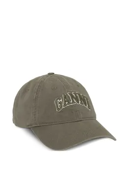 Кепка с вышитым логотипом GANNI, зеленый