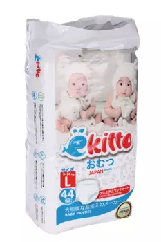 Трусики-подгузники Ekitto Premium Comfort L (9-14кг), 44 шт