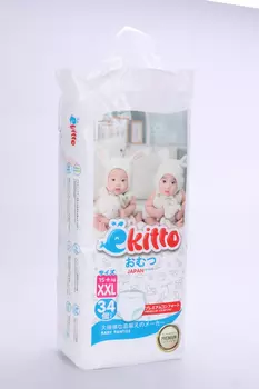 Трусики-подгузники Ekitto XXL (15+ кг), 34 шт