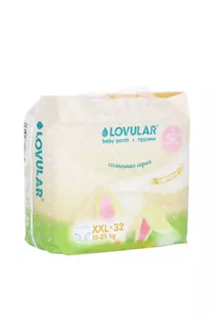 Трусики-подгузники Ловулар Солнечная серия XXL (15-25 кг), 32 шт