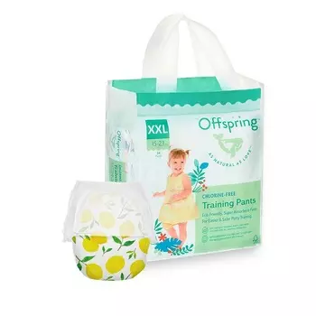 Трусики-подгузники Offspring XXL (15-23кг), 24 шт, Лимоны