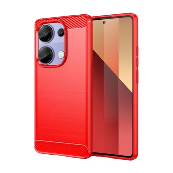 Для Redmi Note 13 Pro 4G Чехол для Redmi Note 13 Pro 4G Противоударный силиконовый чехол из углеродного волокна для Redmi Note 13 Pro 4G Чехол Redmi Note 13 Pro 4G чёрный