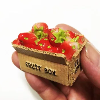 Фруктовая кухня, магнит на холодильник, наклейка 3D, ручная работа, смола, подарок для путешествий, сувенирная коллекция, украшение