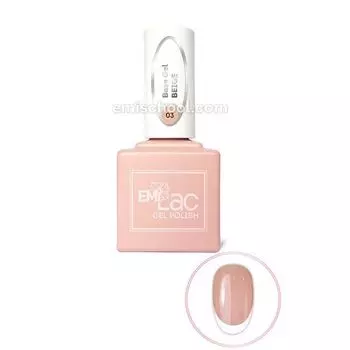 E.milac, base gel, камуфлирующее базовое покрытие, №03, бежевый, 15 мл
