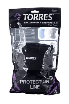Наколенники спортивные TORRES Classic, размер S, цвет черный