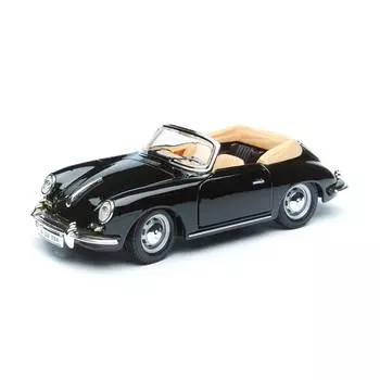Bburago Коллекционная машинка 1:24 Porsche 356B Cabriolet (1961), 18-22078, черный