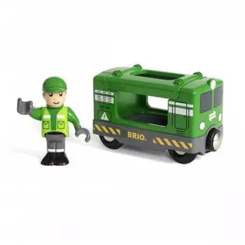 Brio Игровой набор "Грузовой вагон с машинистом"