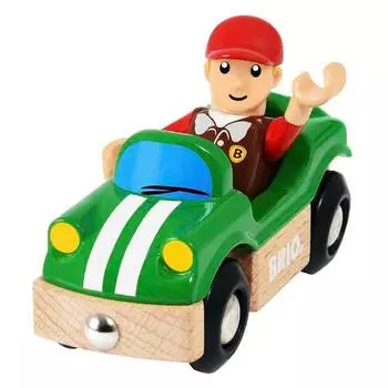 Brio Спортивная машинка деревянная, с фигуркой