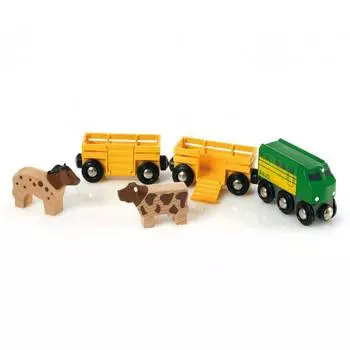 Brio Три грузовых вагона с животными