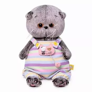 Budi Basa Кот Басик Baby в полосатом комбинезончике, 20 см