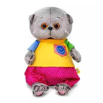Budi Basa Мягкая игрушка Басик Baby в футболке со смайликом, 20 см