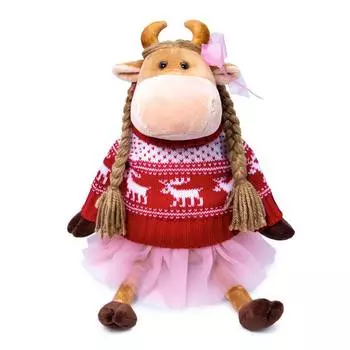 BUDI BASA Мягкая игрушка корова Гликерия Герефорд, 29 см.