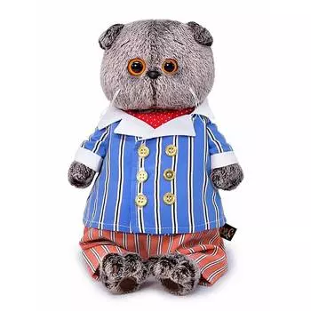 Budi Basa Мягкая игрушка Кот Басик в полосатом костюме, 30 см