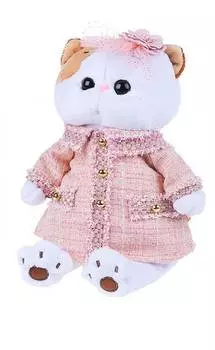 Budi Basa мягкая игрушка Ли-Ли в розовом костюме в клетку, 27 см.
