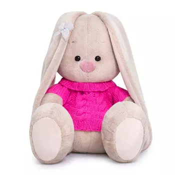 BUDI BASA Мягкая игрушка "Зайка Ми в розовом свитере", 23 см