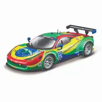 Bburago Коллекционная машинка Феррари 1:43 Ferrari Racing - 458 Italia GT3 2015, зеленая