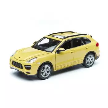 Bburago Коллекционная машинка Porsche Cayenne Turbo, 1:24, 18-21056, жёлтый