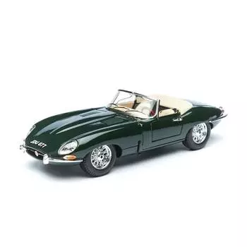 Bburago Коллекционная машинка "Jaguar E Cabriolet 1961 Green 18-12046 1:18", темно-зеленый