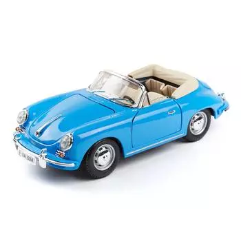 Bburago Машинка голубая "PORSCHE 356B CABRIOLET 1961 BLUE 18-12025" 1:18