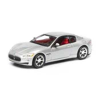 Bburago Коллекционная машинка 1:32 PLUS "Maserati GranTurismo", серебристый