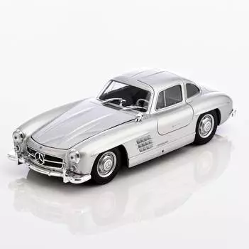 Bburago Машинка металлическая 1:24 Mercedes-Benz 300 SL (1954), серебристый, 18-22023