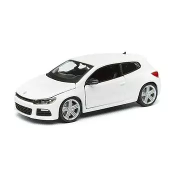 Bburago Машинка металлическая 1:24 Volkswagen Scirocco R, белый, 18-21060