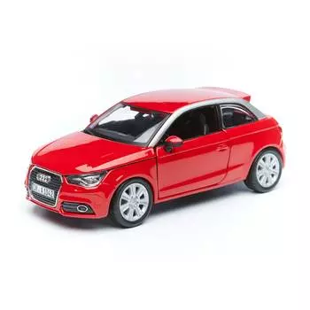 Bburago Машинка металлическая Audi А1, 1:24, красный металлик