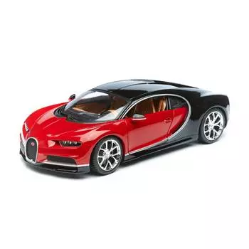Bburago Машинка металлическая Bugatti Chiron, 1:18, красный/черный