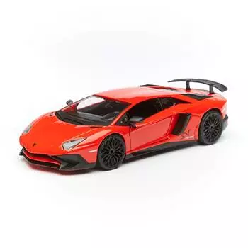 Bburago Машинка металлическая Lamborghini Aventador SV Coupe, 1:24, красная