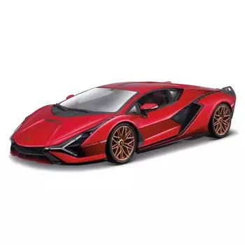 Bburago Машинка металлическая Lamborghini Sián FKP 37, 1:18, красная