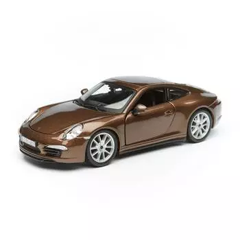 Bburago Машинка металлическая Porsche 911 Carrera S, 1:24, коричневая