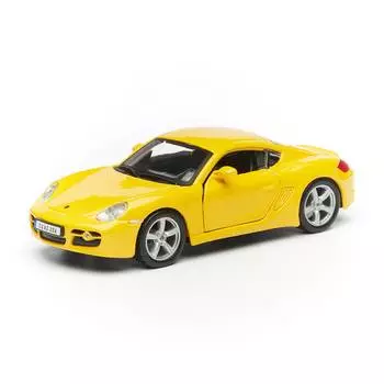 Bburago Машинка металлическая Porsche Cayman S, 1:32, жёлтый