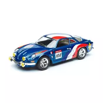 Bburago Машинка металлическая ралли 1:24 Alpine Renault A110 1600S, синяя, 18-22022