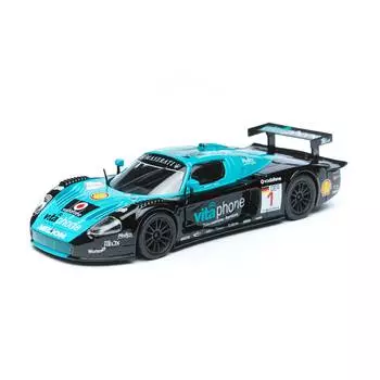 Bburago Машинка металлическая ралли Maserati MC12, 1:24, голубой/черный