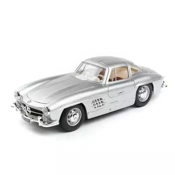 Bburago "Коллекционная машина BB 18-12047 1:18 MERCEDES-BENZ 300 SL 1954 SILVER, Серебристый"