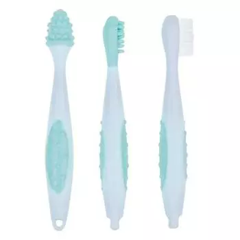 Bebe Confort Набор из 3-х детских зубных щёток, 3-36 месяцев, с сумочкой для хранения