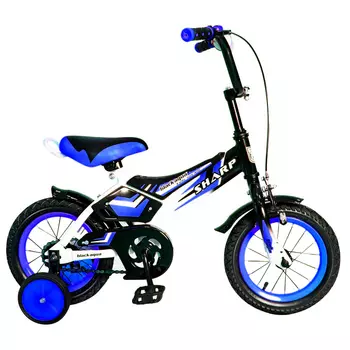 Black Aqua Велосипед двухколёсный "Sharp 12 1s" со светящимися колесами, синий KG1210/1