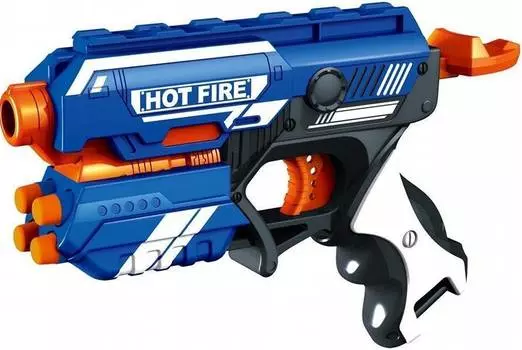Бластер Blaze Storm Hot Fire с мягкими пулями, 5 м/пуль