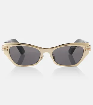 CDior B3U солнцезащитные очки «кошачий глаз» Dior Eyewear, Shiny Gold Dh/ Smoke