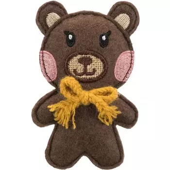 Trixie игрушка "Медведь" для кошек, ткань, с кошачьей мятой - 10 см для всех возрастов Китай 1 уп. х 1 шт. х 0.22 кг