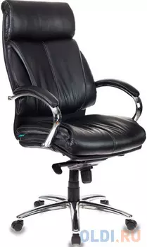 Кресло руководителя Бюрократ T-9904SL/BLACK черный искусственная кожа крестовина хром