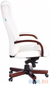 Кресло руководителя Бюрократ T-9923WALNUT/IVORY слоновая кость кожа крестовина дерево