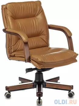 Кресло руководителя Бюрократ T-9927WALNUT-LOW горчичный