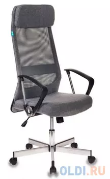 Кресло руководителя Бюрократ T-995HOME/GREY серый TW-04+ 10-128 сетка/ткань крестовина металл