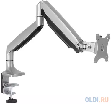 Кронштейн для мониторов ONKRON/ 13-32'' ГАЗЛИФТ макс 100*100 наклон -90?/+90?, поворот +-90°, 2 колена, от стены: до 525мм, крепление к столу 10-85мм, вес до 9кг, серебро
