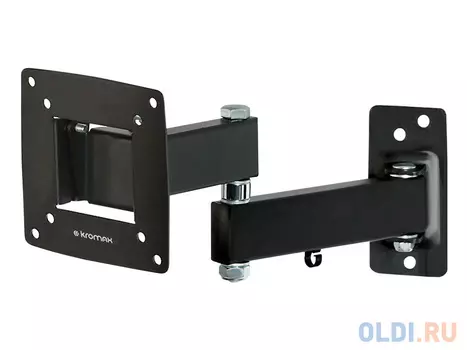 Кронштейн Kromax Optima-104 черный 10"-28" настенный от стены 68.5-322мм наклон +5°/-12° VESA 100х10