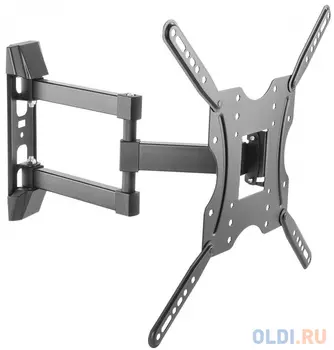 Кронштейн для телевизора Ultramounts UM 904 черный 32"-55" макс.30кг настенный поворотно-выдвижной и наклонный