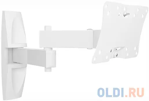 Кронштейн Holder LCDS-5064 белый для ЖК ТВ 10-32" макс 200x100 наклон 15-25° поворот 350° 2 колена до 30 кг