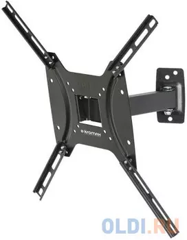 Кронштейн Kromax Optima-403 черный Наклонно-поворотный для LED TV 15"-55", max 25 кг, настенный, 3 ст свободы, от стены 68.5-225 мм, max VES