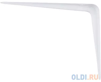 Кронштейн угловой с ребром, 125х150 мм, белый// Сибртех